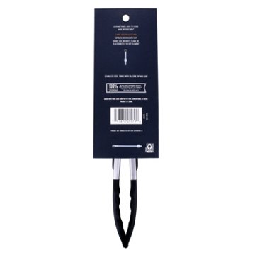 Kitchen & Table by H-E-B Stainless Steel & Silicone Tongs, 9''