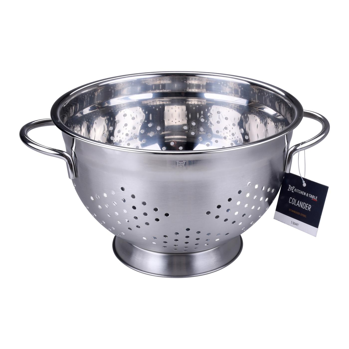 Kitchen & Table by H-E-B Stainless Steel Colander; image 1 of 2