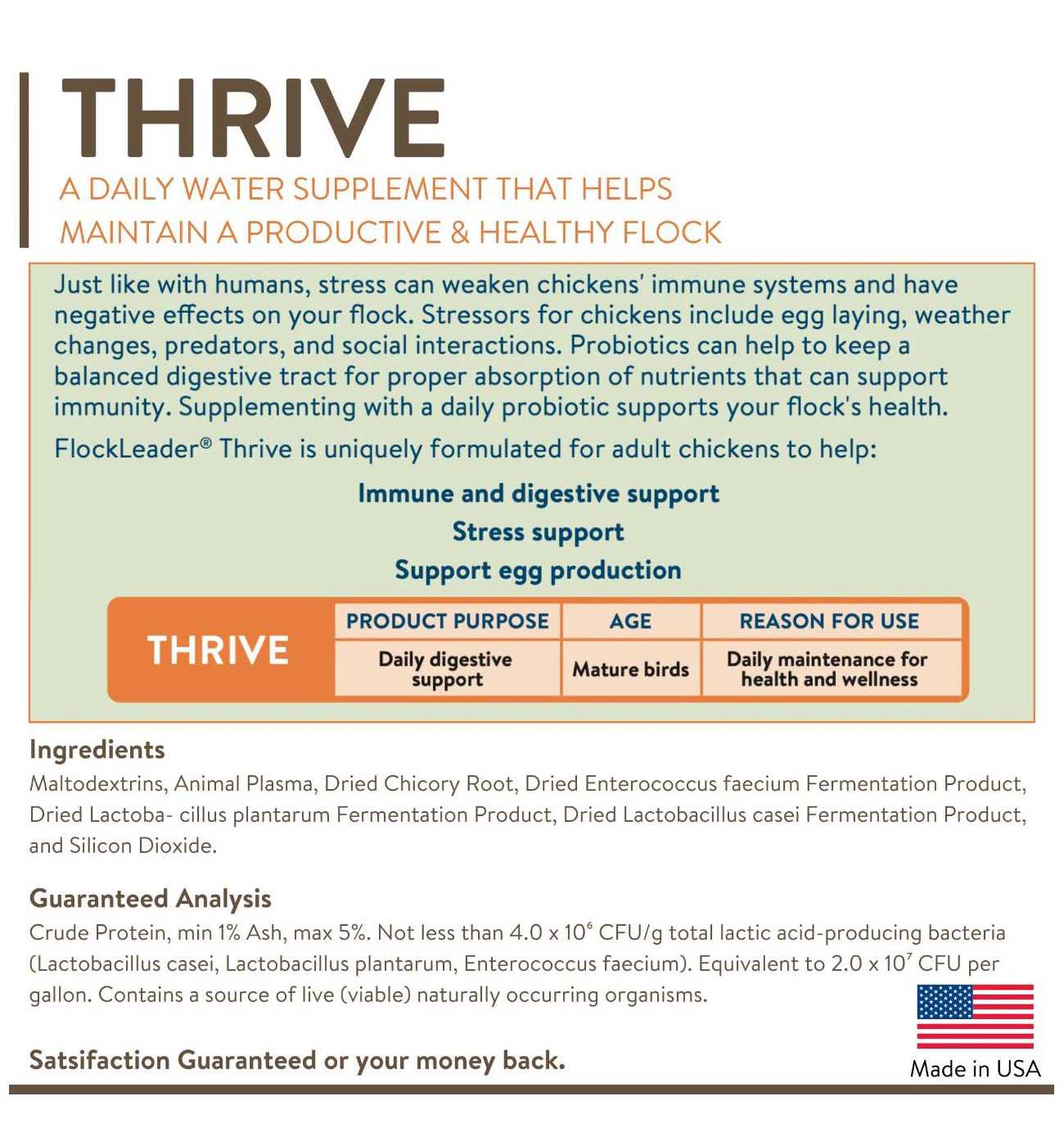 Flockleader Thrive Daily Water Supplement; image 2 of 3