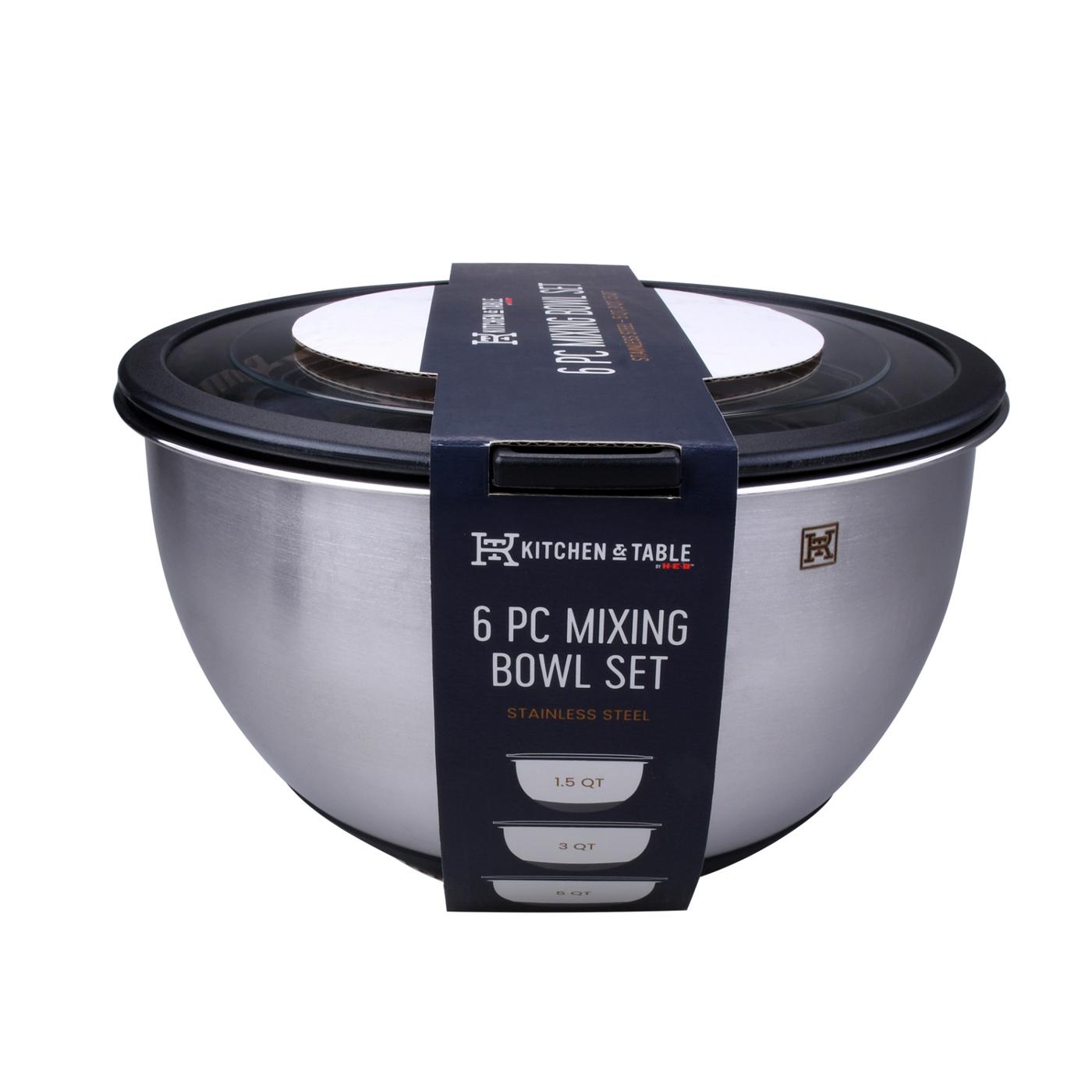 Kitchen & Table by H-E-B Stainless Steel Mixing Bowl Set; image 4 of 7