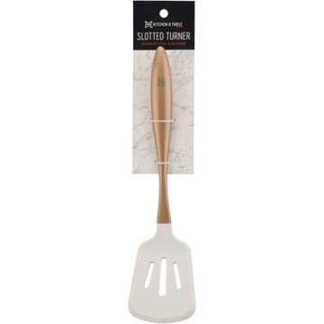 Kitchen & Table by H-E-B Stainless Steel & Silicone Slotted Turner - Gold