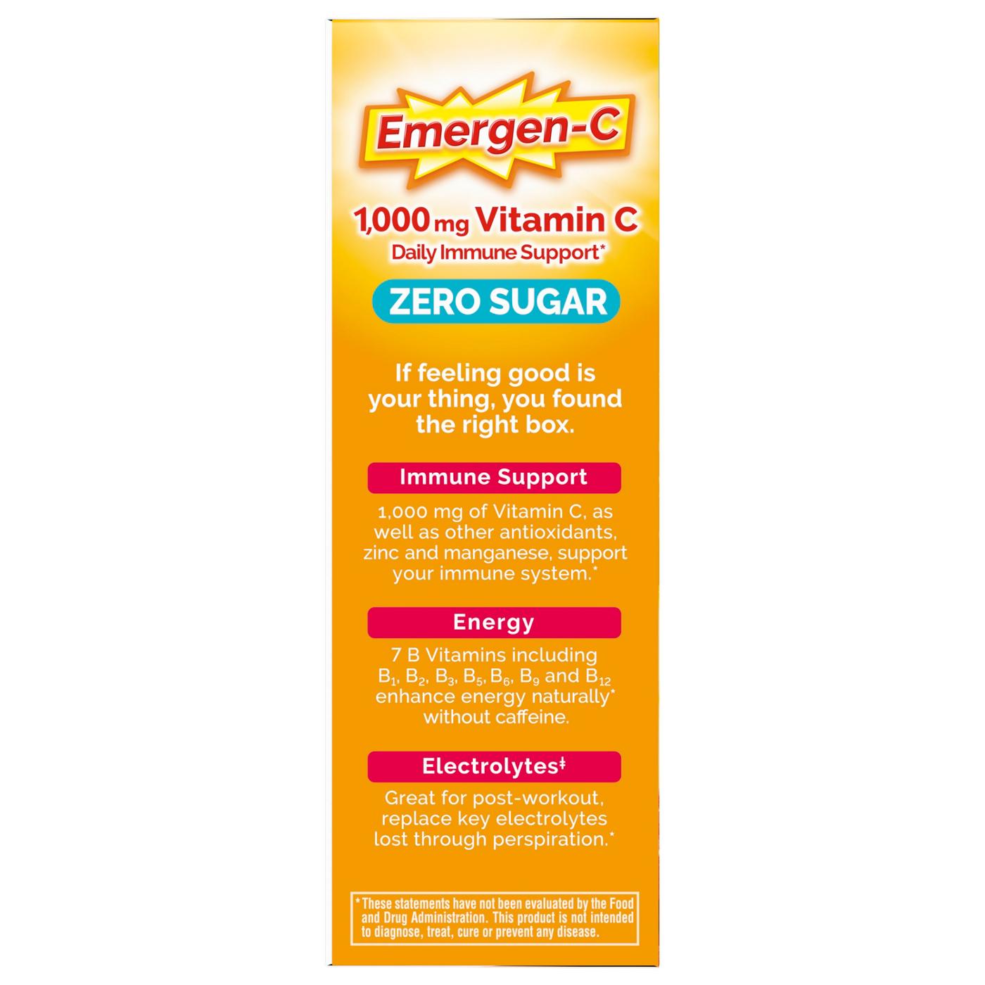 Emergen-C Zero Sugar Daily Immune Support Packets - Raspberry Lemonade; image 3 of 3