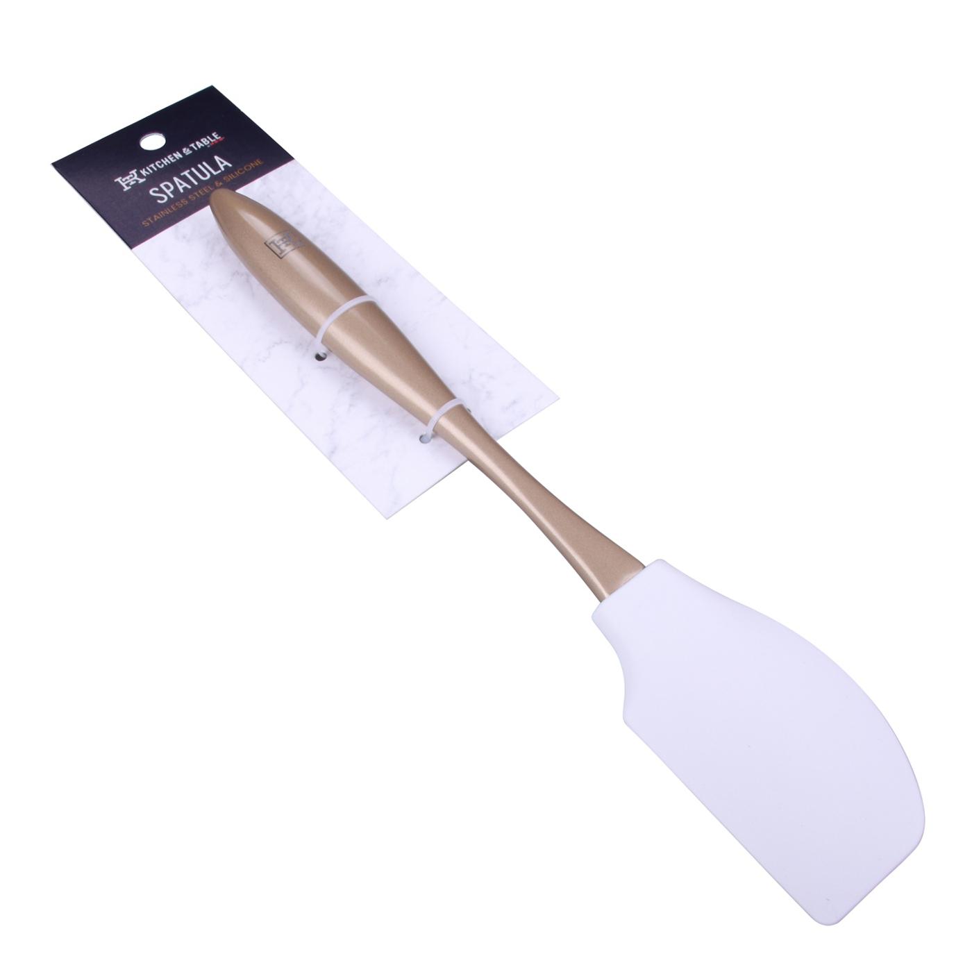 Kitchen & Table by H-E-B Stainless Steel & Silicone Spatula - Gold; image 3 of 3