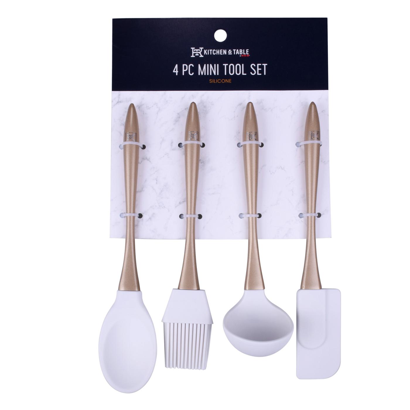 Kitchen & Table by H-E-B Silicone Mini Tool Set - Gold; image 1 of 3