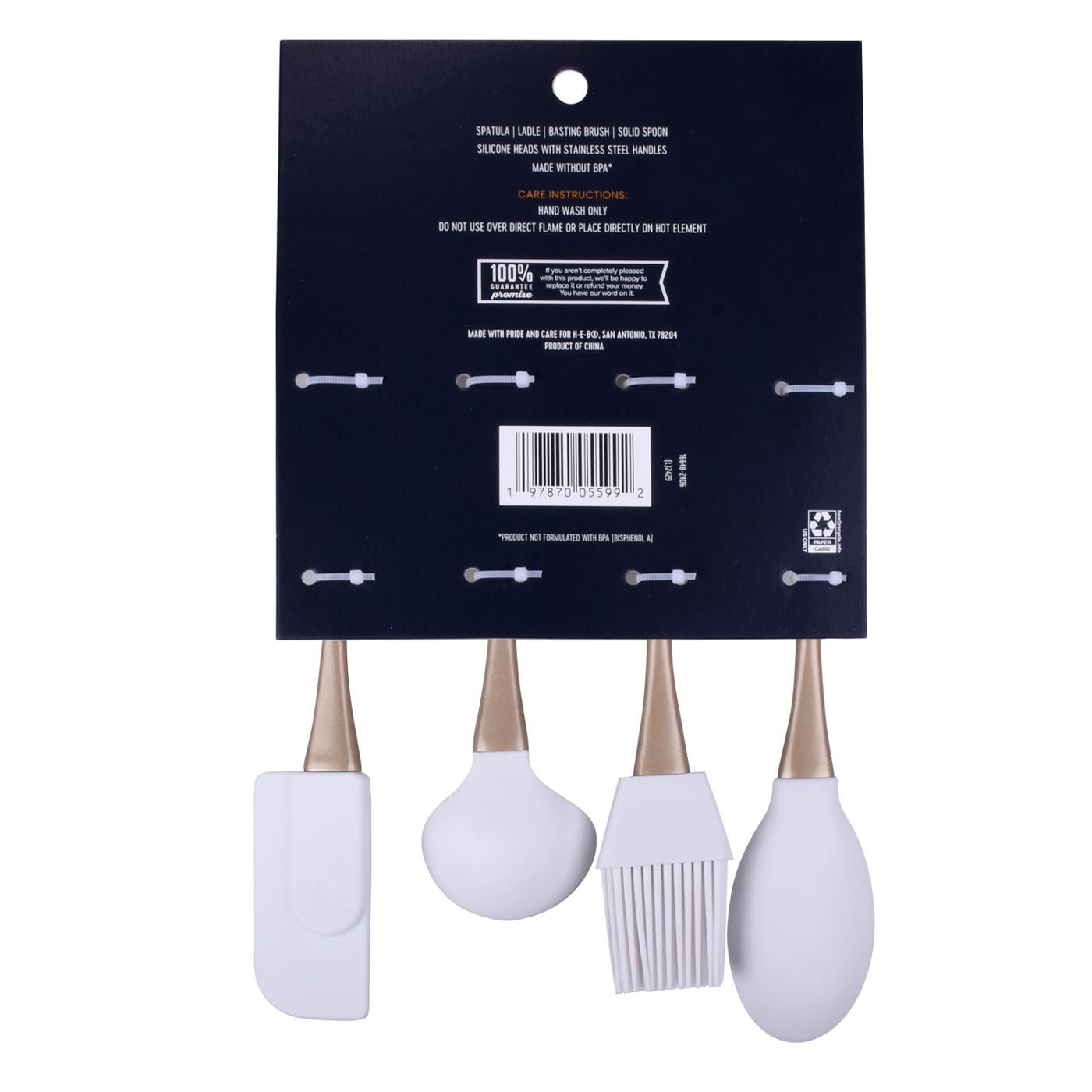 Kitchen & Table by H-E-B Silicone Mini Tool Set - Gold; image 2 of 3