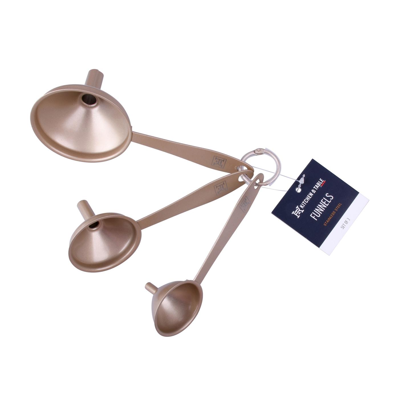 Kitchen & Table by H-E-B Funnel Set - Gold; image 2 of 3