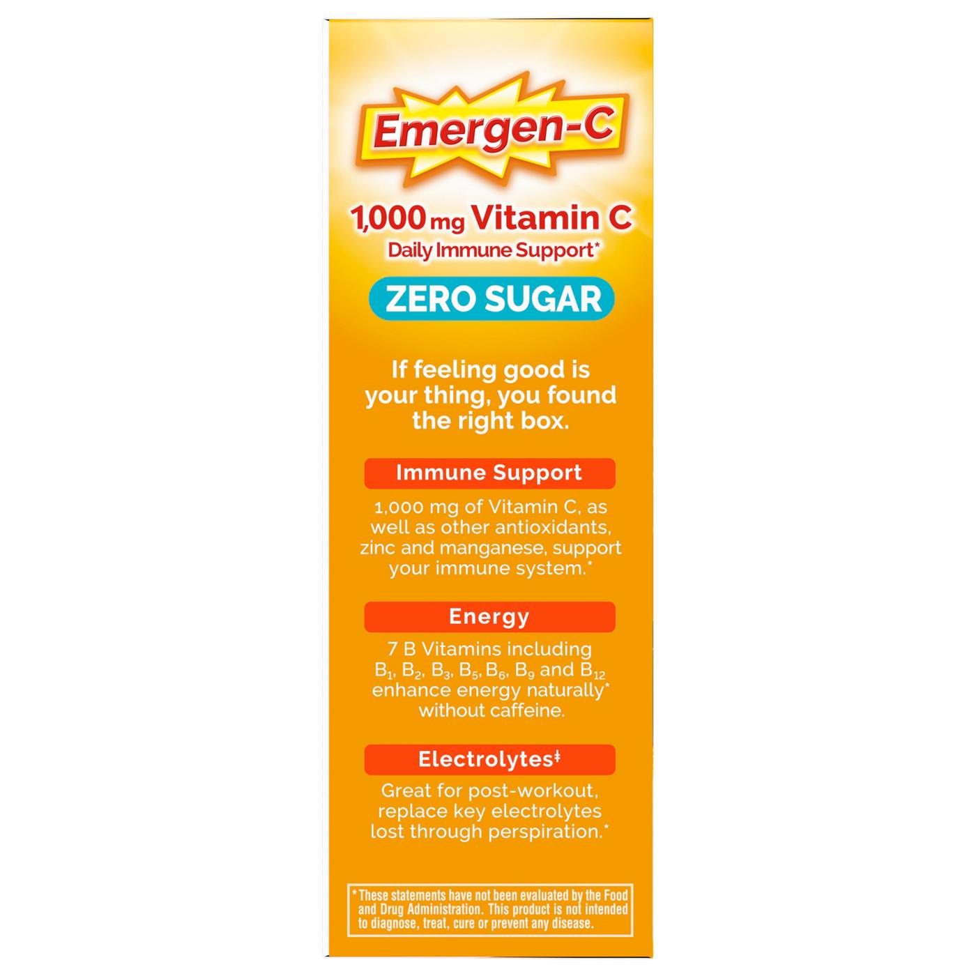 EmergenC Zero Sugar Immune Support Packets Tropical Citrus Shop