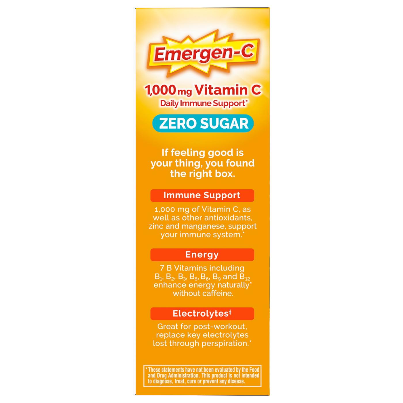 Emergen-C Zero Sugar Immune Support Packets - Tropical Citrus; image 3 of 3
