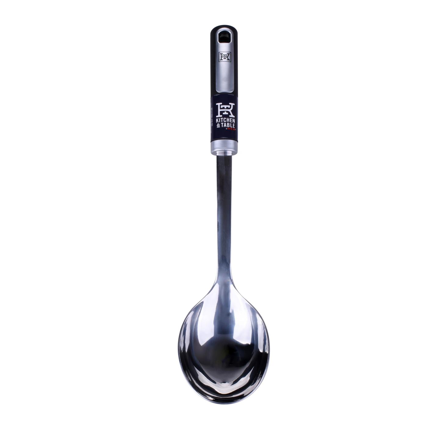 Kitchen & Table by H-E-B Stainless Steel Solid Spoon; image 1 of 4