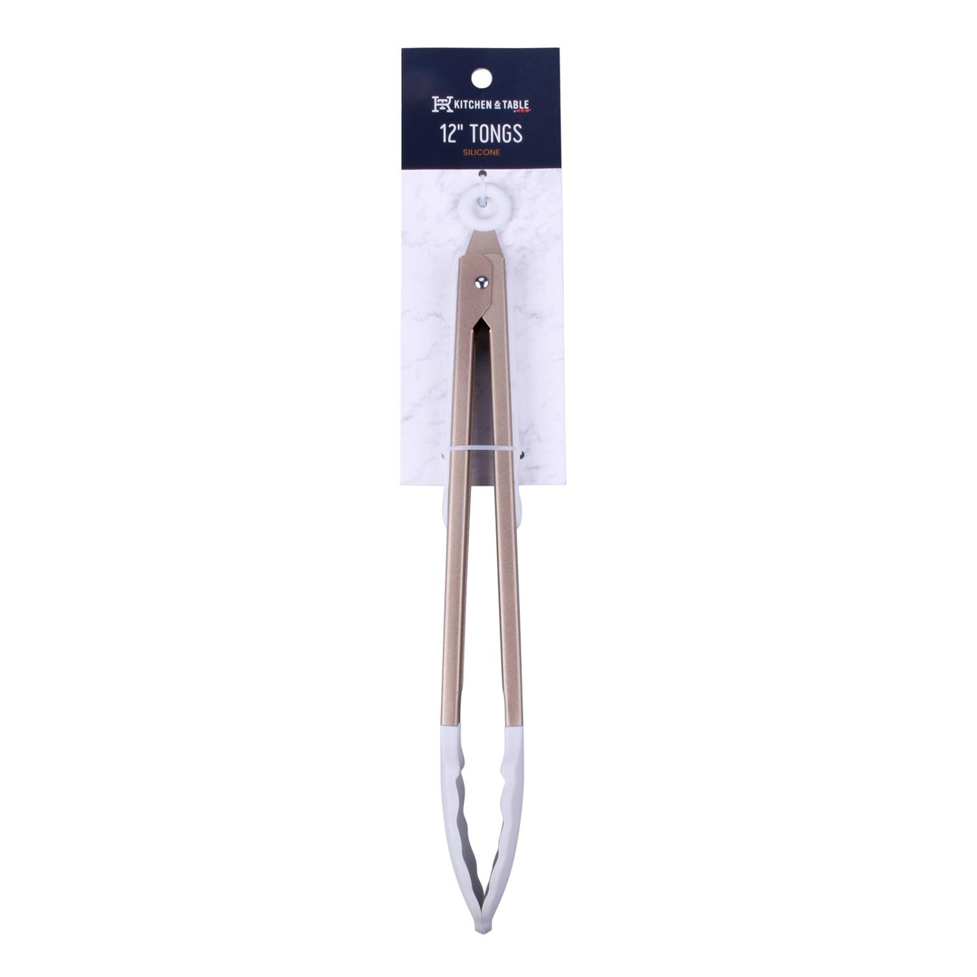 Kitchen & Table by H-E-B Silicone Tongs - Gold; image 1 of 3