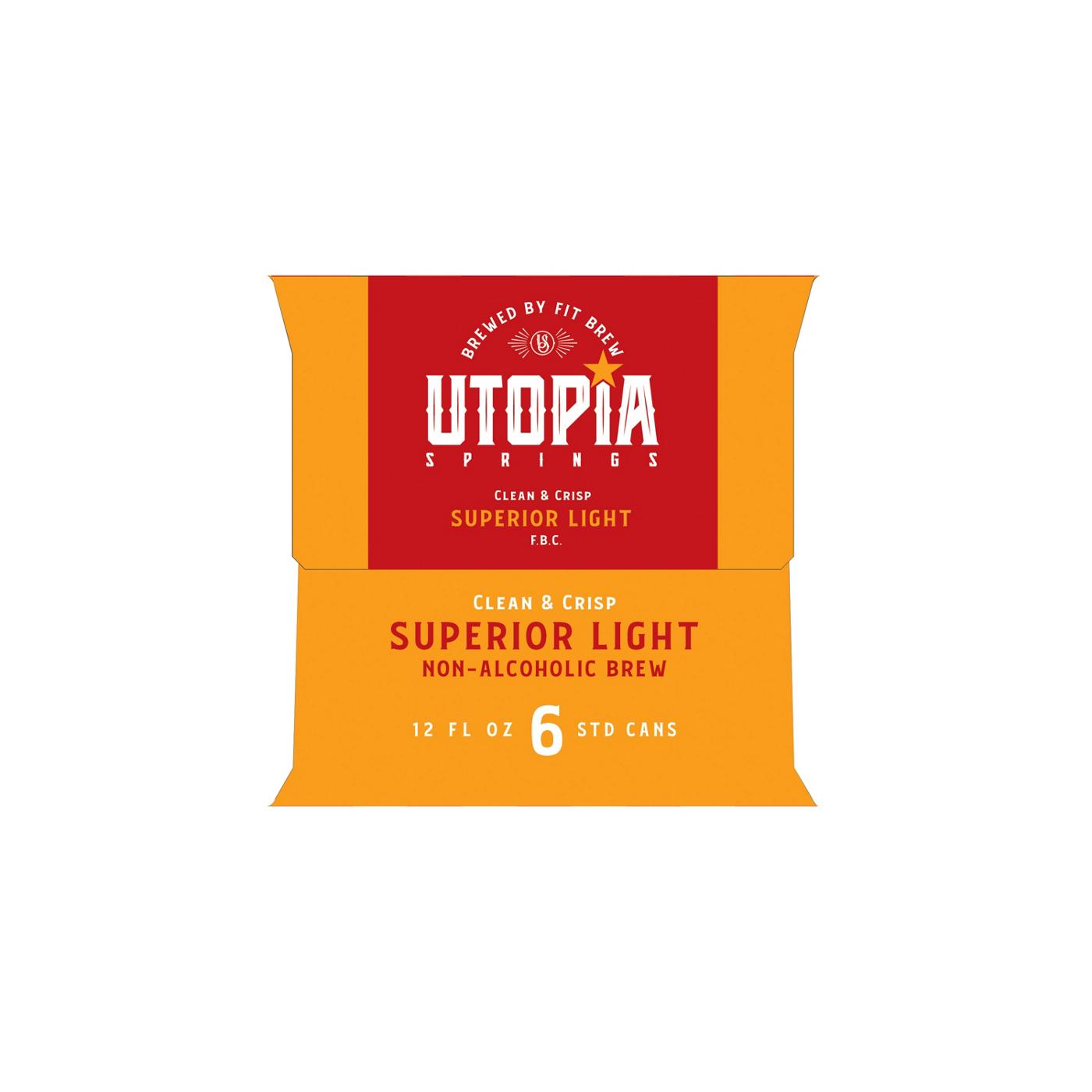 Utopia Springs Non Alcoholic Superior Light Craft Beer 6 pk Cans - Shop ...