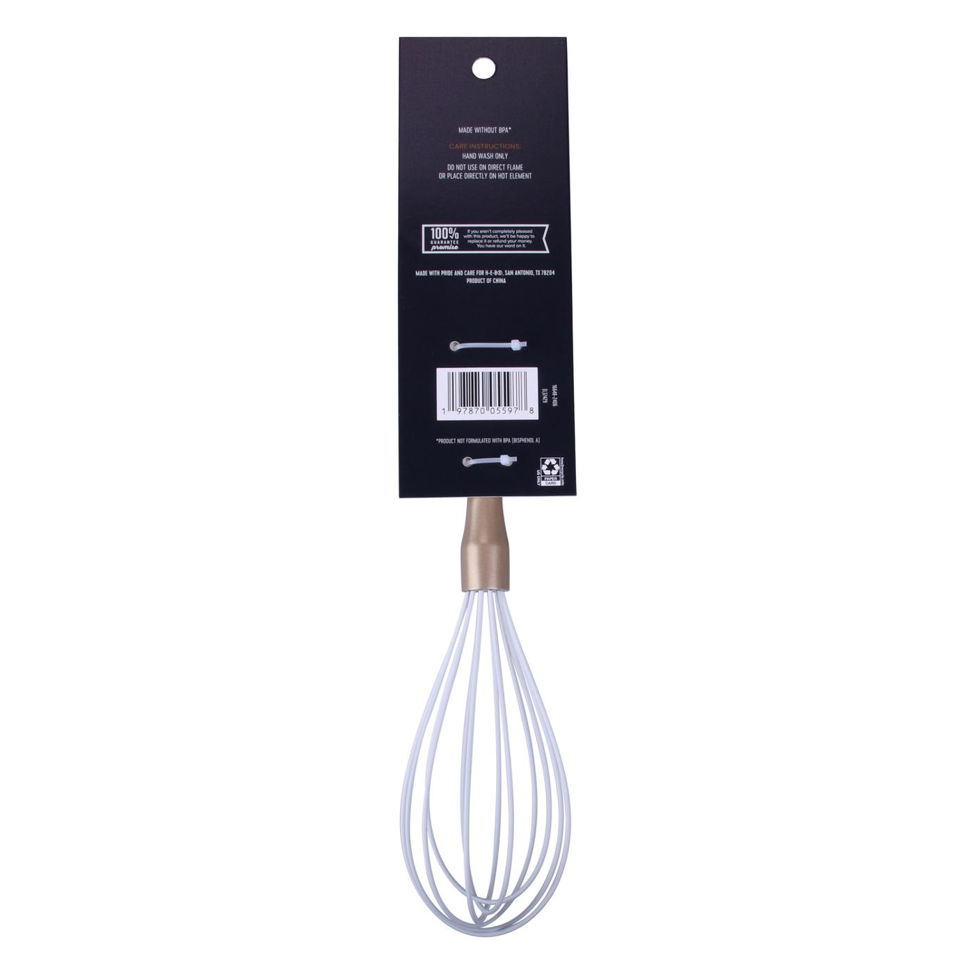 Kitchen & Table by H-E-B Stainless Steel & Silicone Whisk - Gold; image 3 of 3