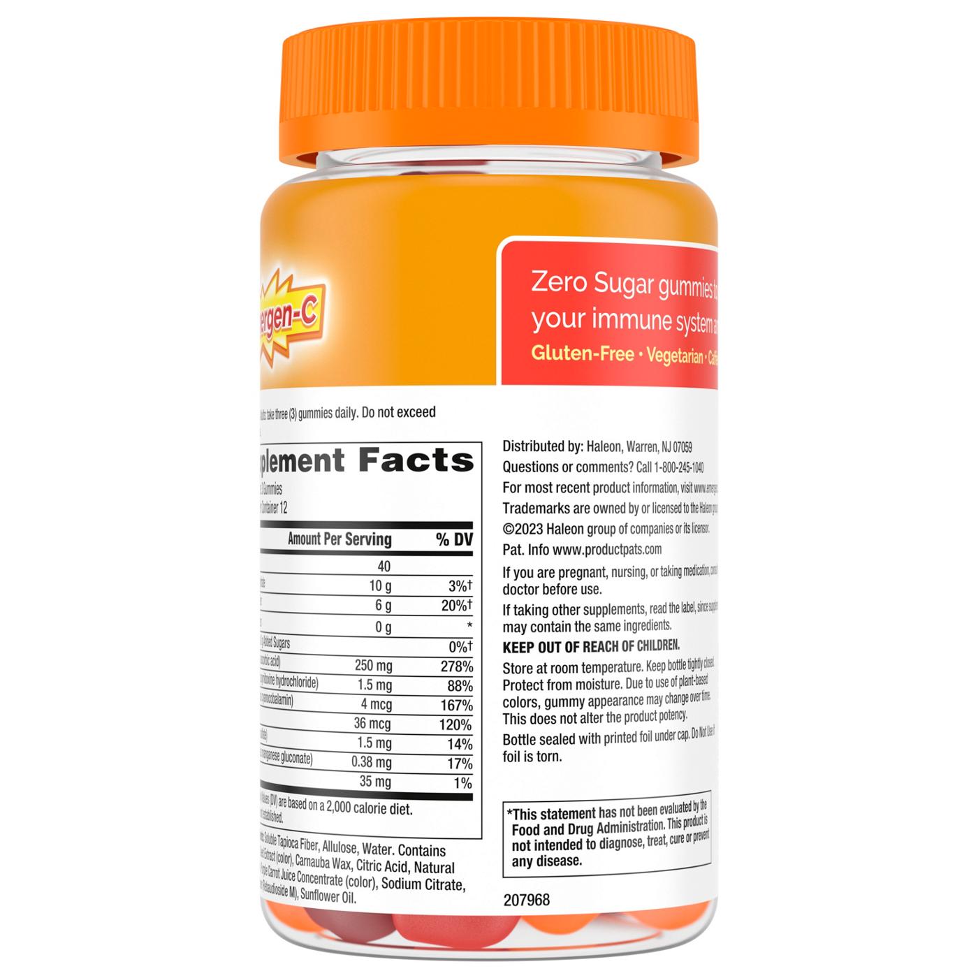 Emergen-C  Zero Sugar High Potency Vitamin C Gummie - Orange Strawberry & Raspberry; image 4 of 5