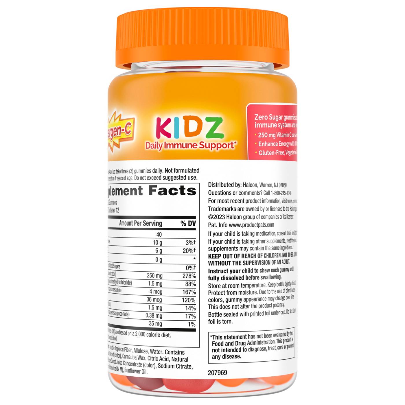 Emergen-C Zero Sugar Kidz Immune Support Gummies - Sourlicious Fruit; image 5 of 5