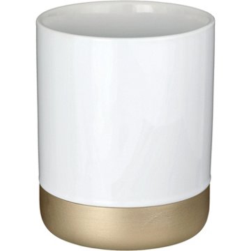 Kitchen & Table by H-E-B White & Gold Ceramic Crock