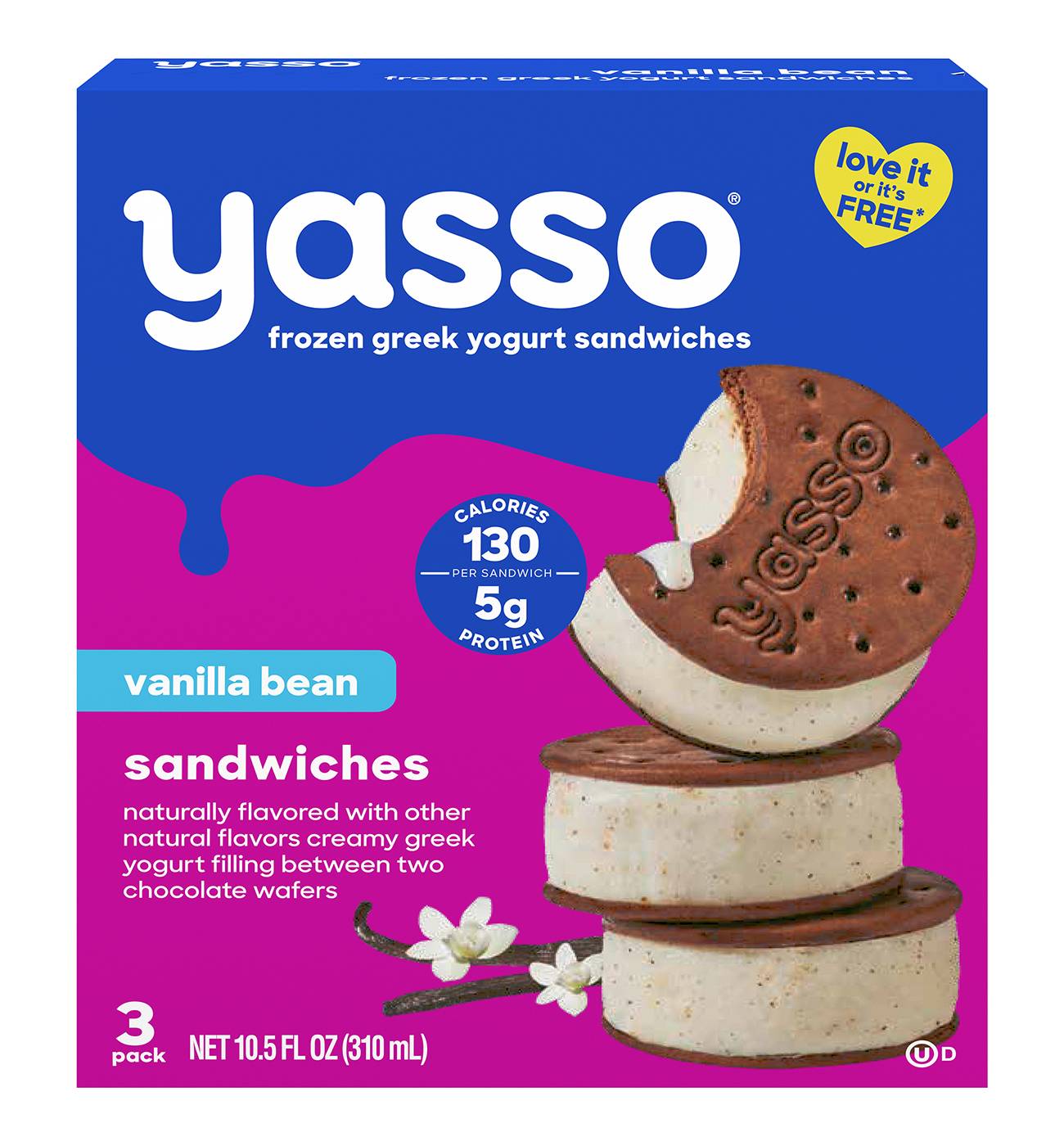 Yasso Vanilla Bean Frozen Greek Yogurt Sandwiches; image 1 of 6