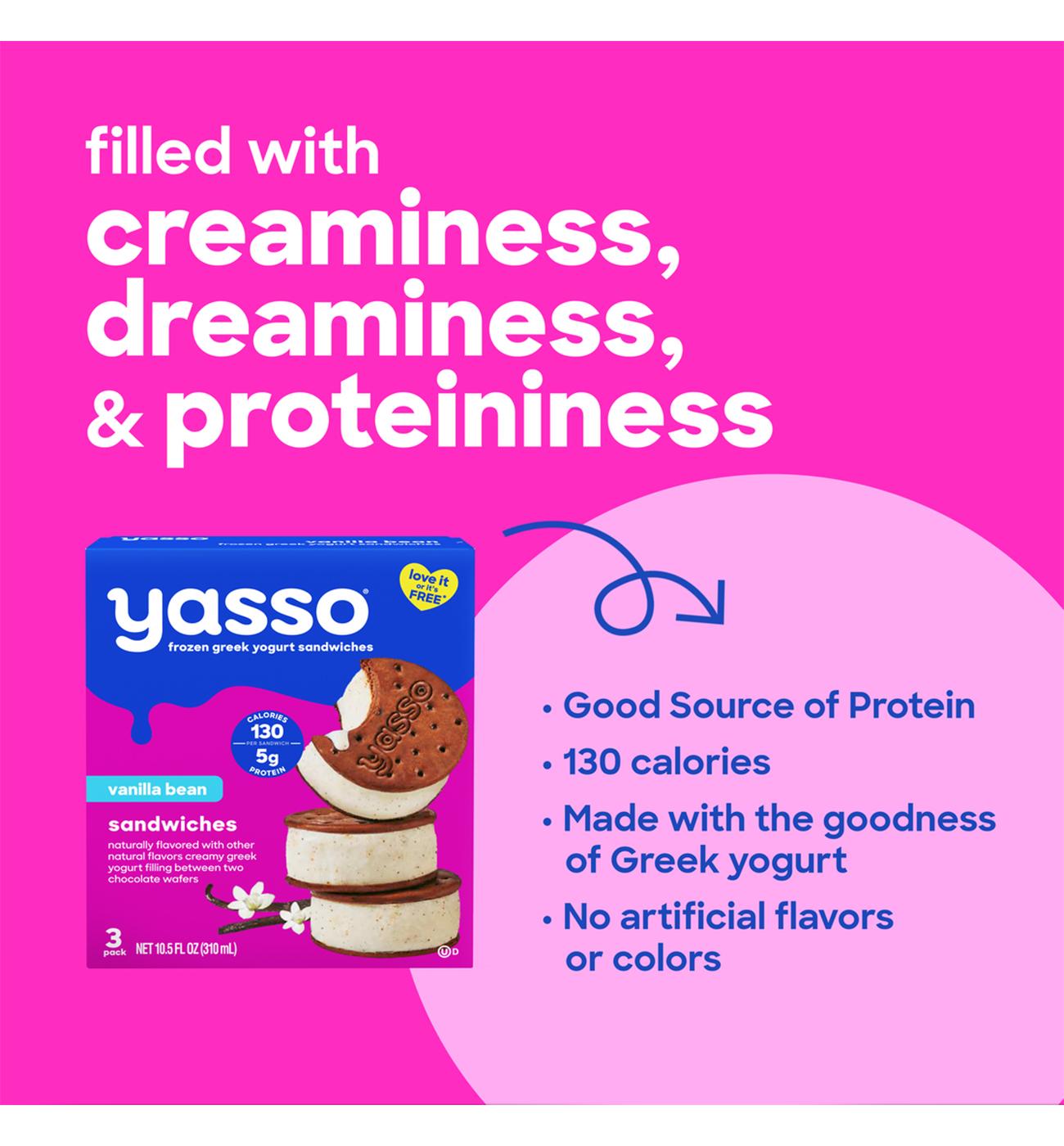 Yasso Vanilla Bean Frozen Greek Yogurt Sandwiches; image 3 of 6