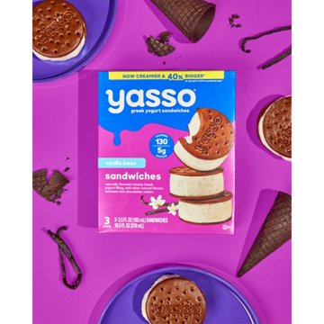 Yasso Vanilla Bean Frozen Greek Yogurt Sandwiches, 3 ct