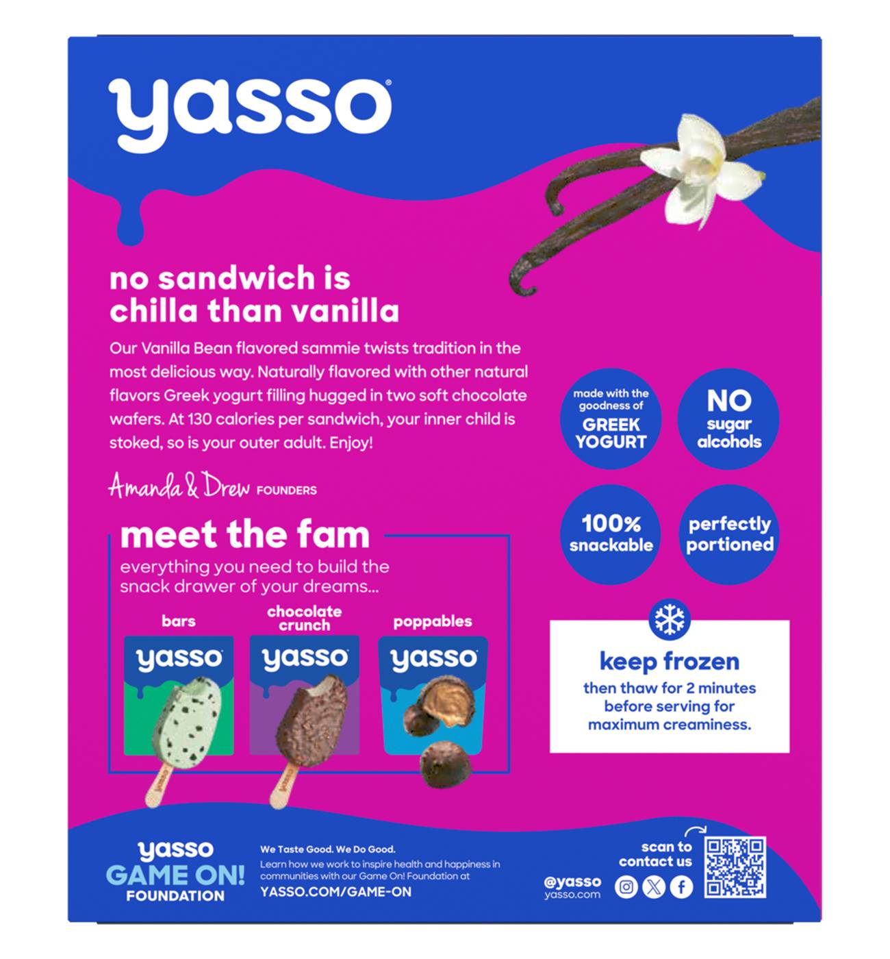Yasso Vanilla Bean Frozen Greek Yogurt Sandwiches; image 6 of 6