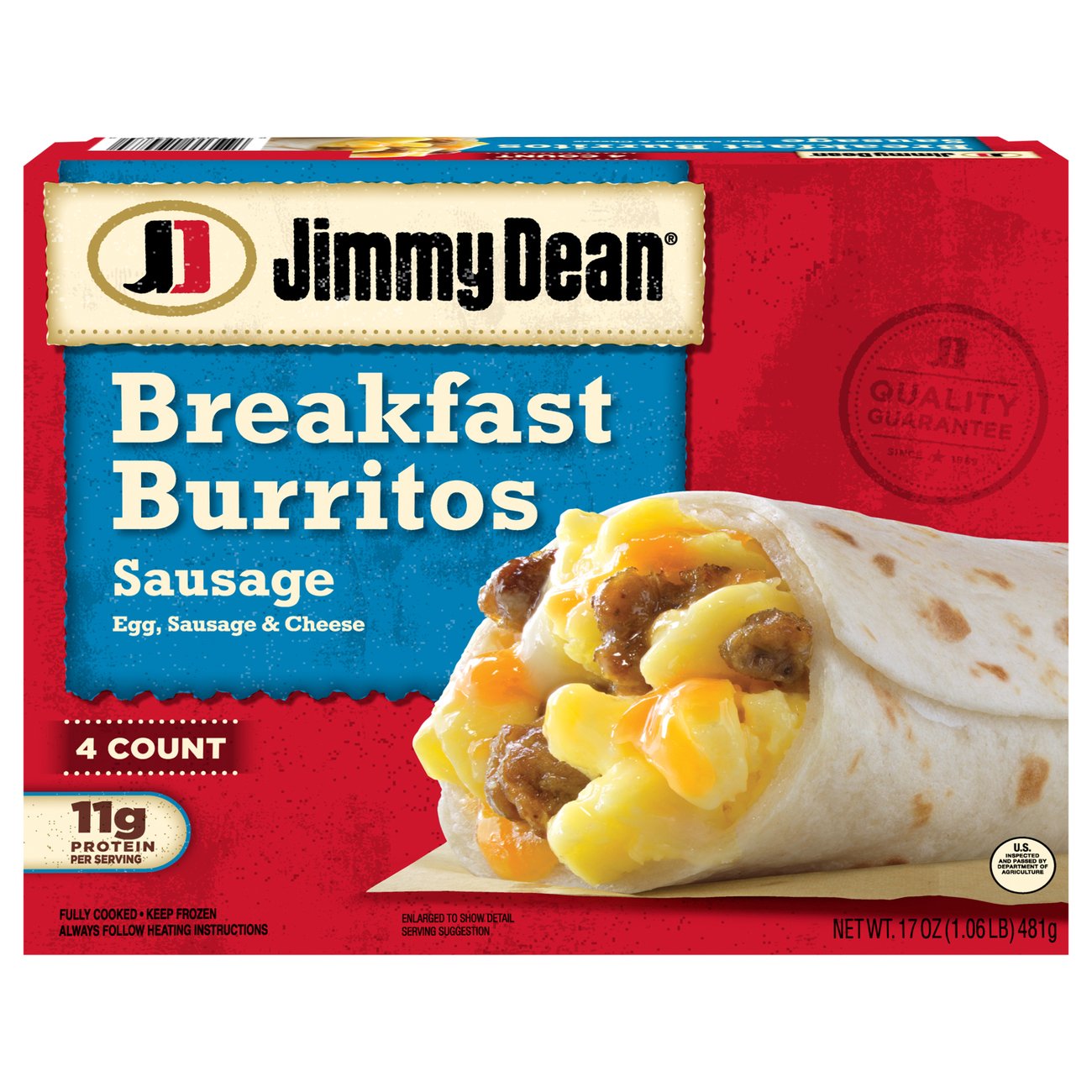 Jimmy Dean Sausage Egg And Cheese Breakfast Burritos Shop Entrees