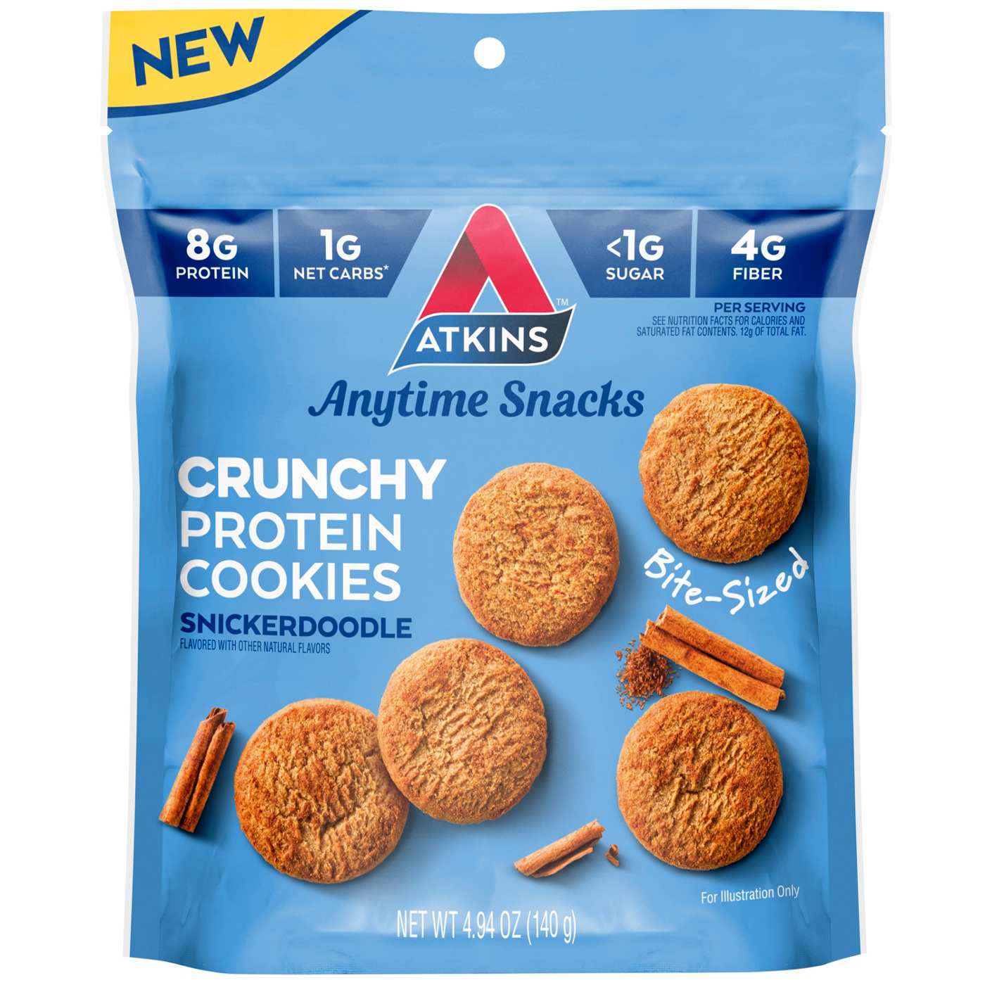 Atkins Crunchy Protein Cookies 8g - Snickerdoodle; image 1 of 2