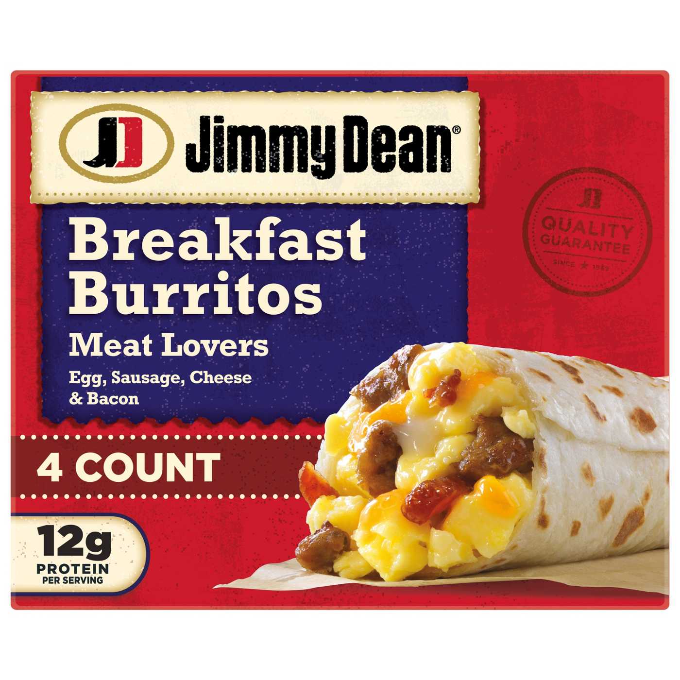 Jimmy Dean Frozen Breakfast Burritos - Meat Lovers; image 1 of 4