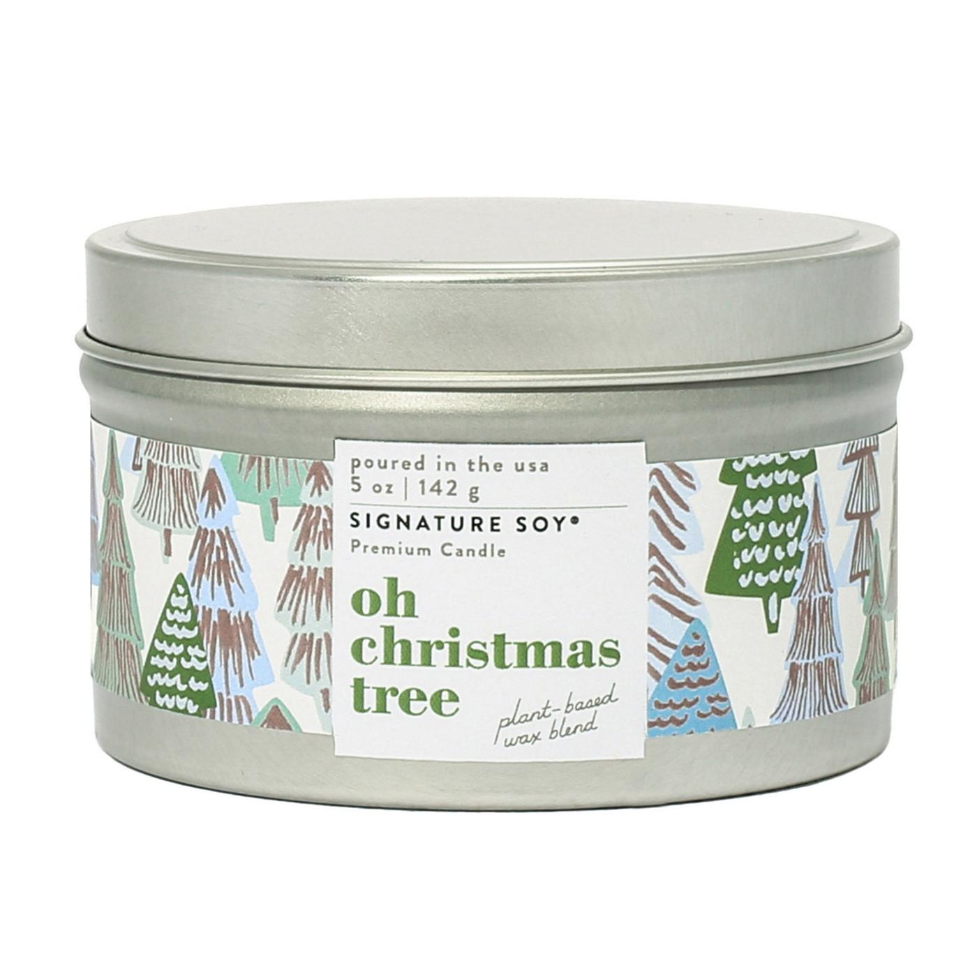 Signature Soy Oh Christmas Tree Scented Tin Candle; image 1 of 2