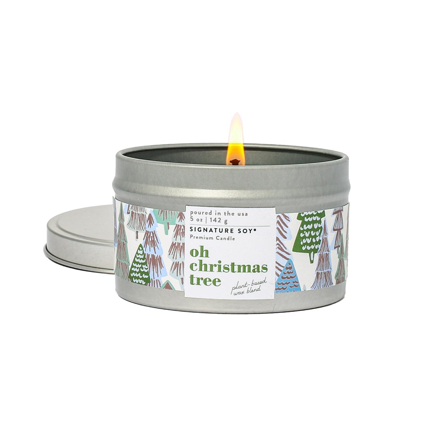 Signature Soy Oh Christmas Tree Scented Tin Candle; image 2 of 2