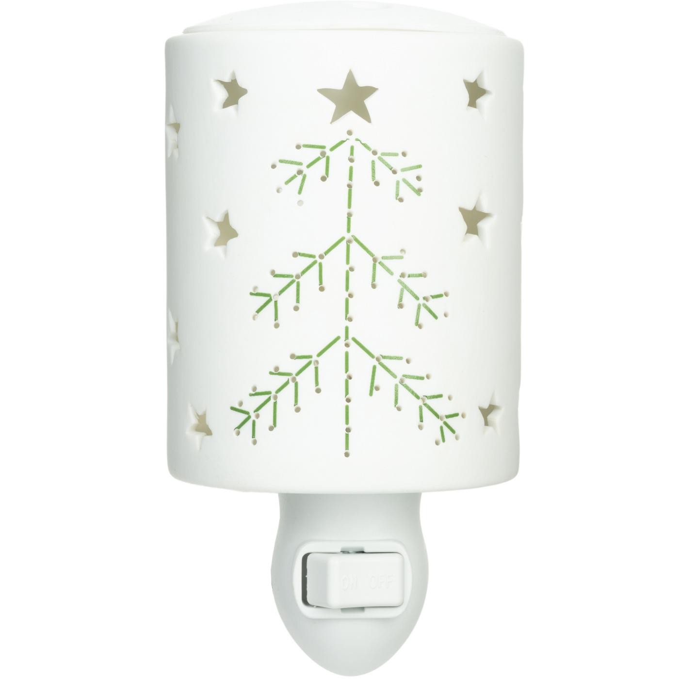 Fusion Christmas Tree White Ceramic Accent Wax Warmer; image 1 of 6