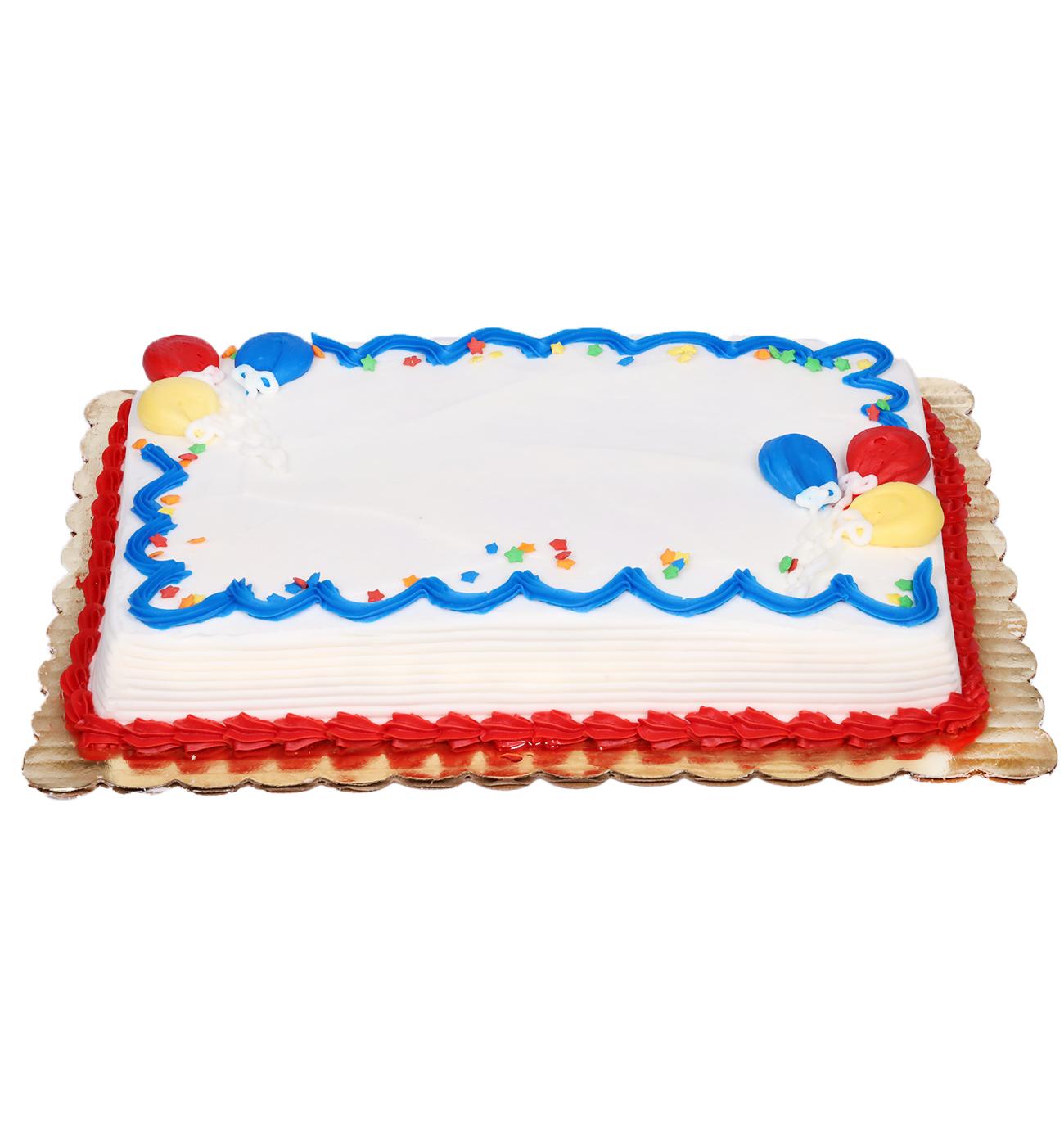 Baker Maid Balloon Celebration Buttercream White Cake; image 1 of 3