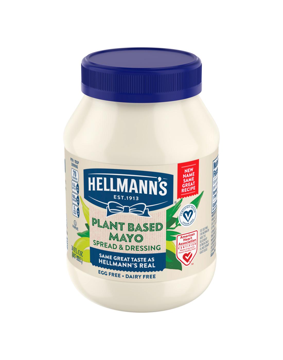 Hellmann's Plant Based Mayo Spread & Dressing; image 1 of 6