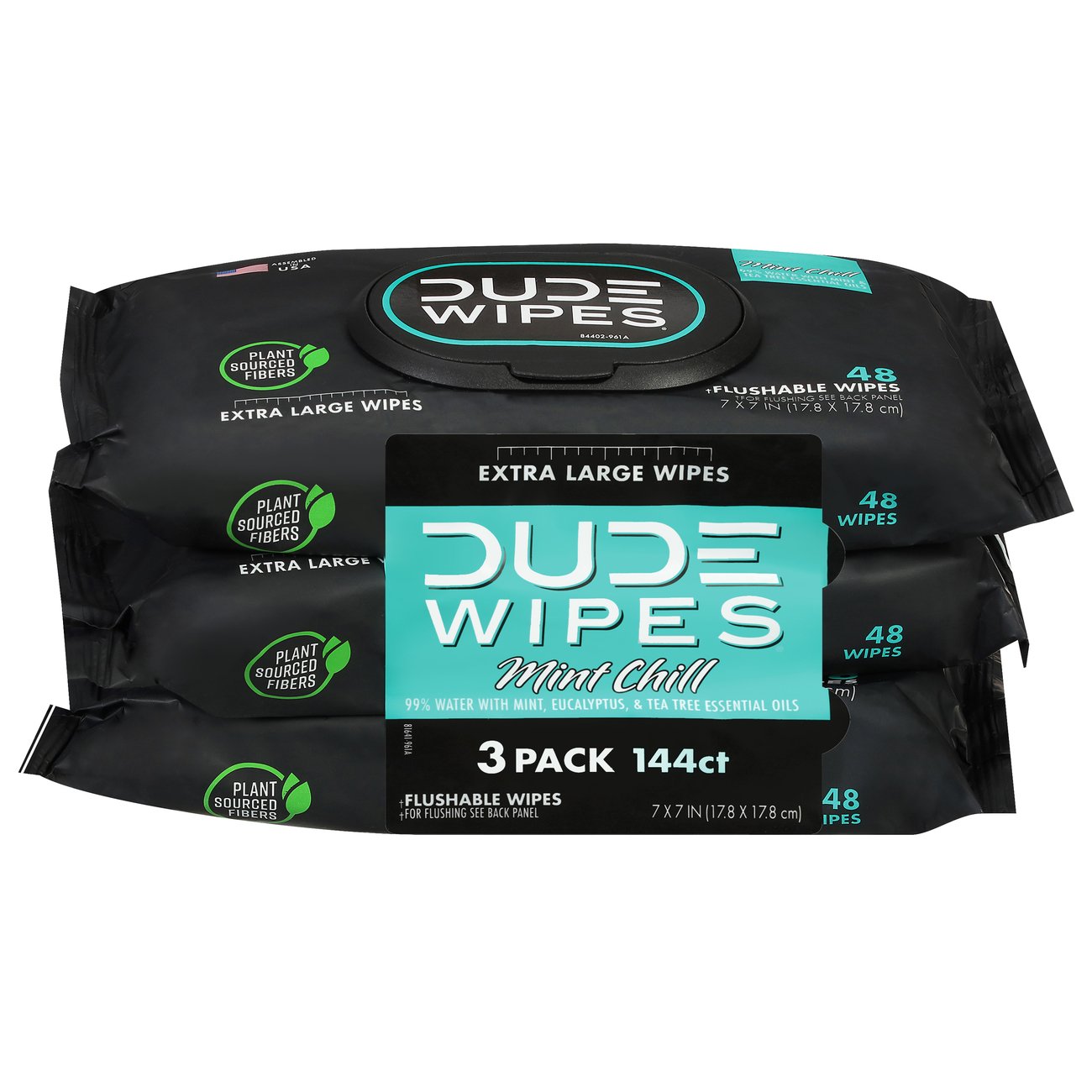 Dude Wipes Mint Chill XL Flushable Wipes 3 pk Shop Toilet paper at HEB