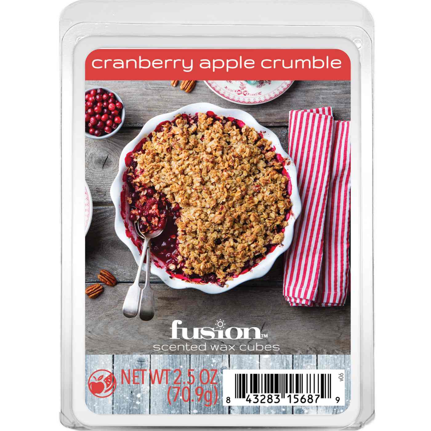 Fusion Cranberry Apple Crumble Scented Wax Melt Cubes; image 1 of 2