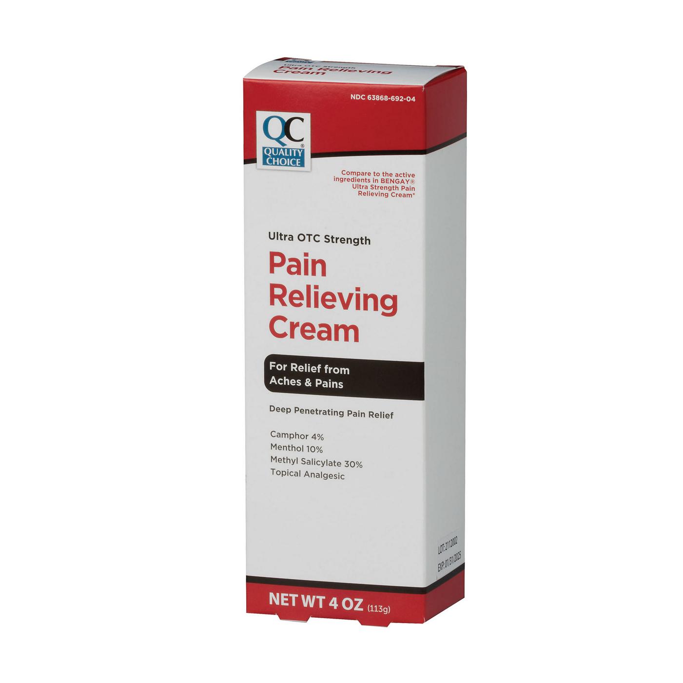Quality Choice Ultra Strength Pain Relieving Cream; image 2 of 4