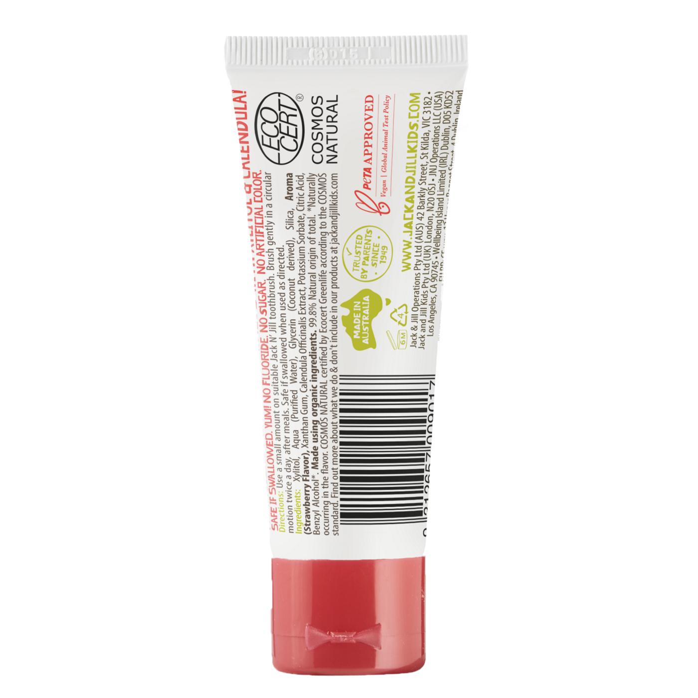 Jack N' Jill Natural Certified Toothpaste - Strawberry; image 2 of 2