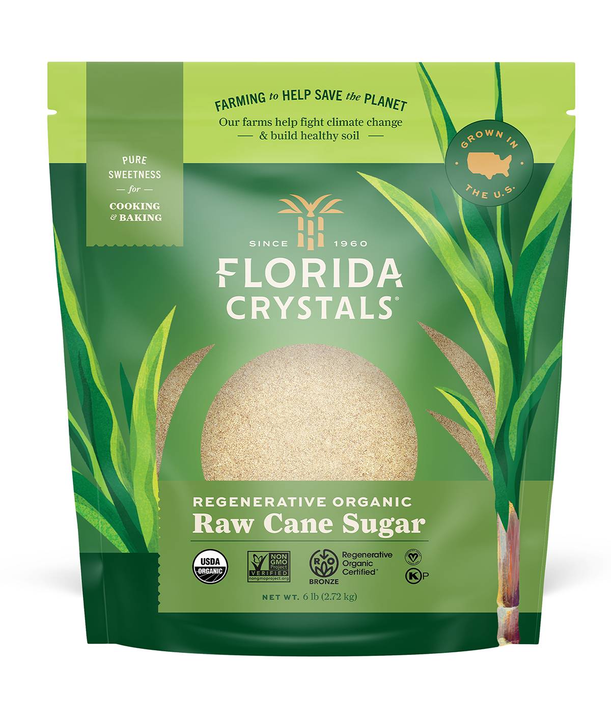 Florida Crystals Regenerative Organic Raw Cane Sugar; image 1 of 5