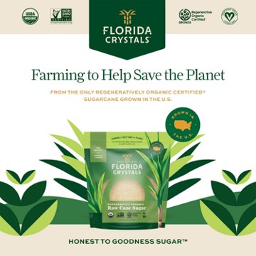 Florida Crystals Regenerative Organic Raw Cane Sugar, 6 lb