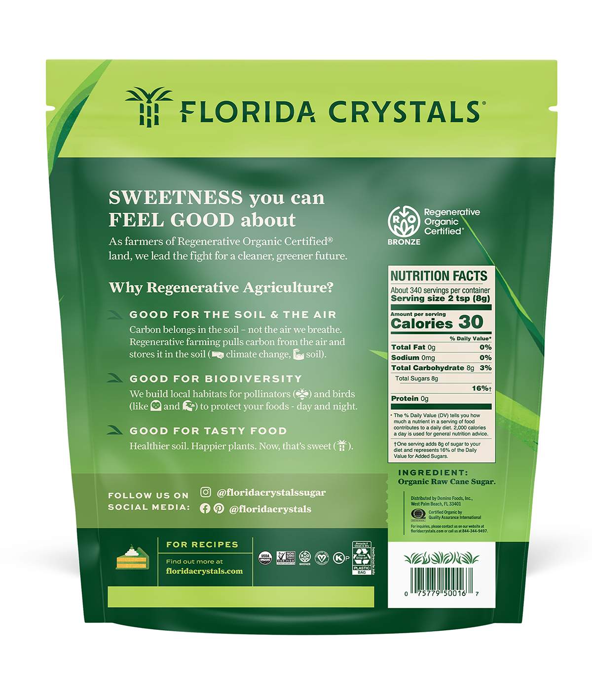 Florida Crystals Regenerative Organic Raw Cane Sugar; image 4 of 5