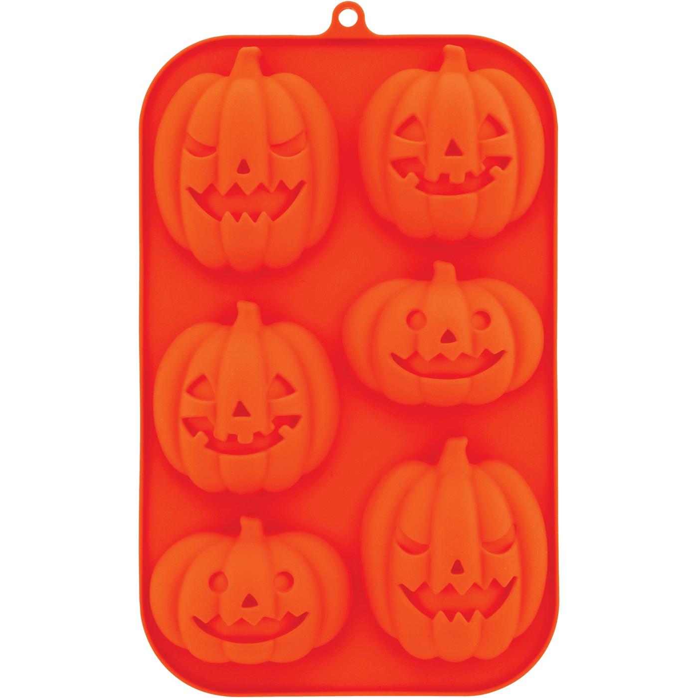 Destination Holiday Halloween Silicone Jack-O-Lantern Treat Mold - Orange; image 1 of 2