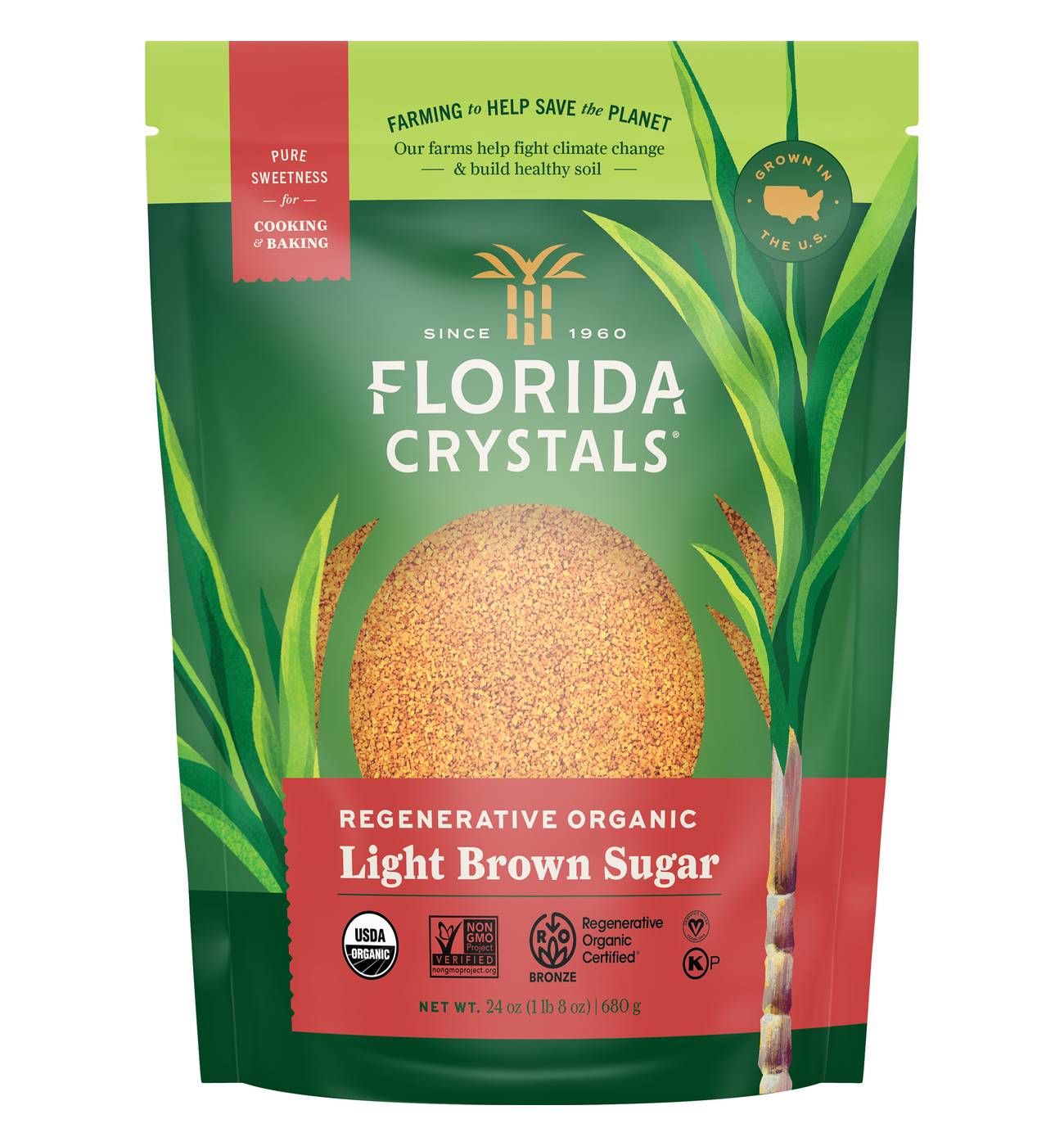 Florida Crystals Regenerative Organic Light Brown Sugar; image 1 of 5