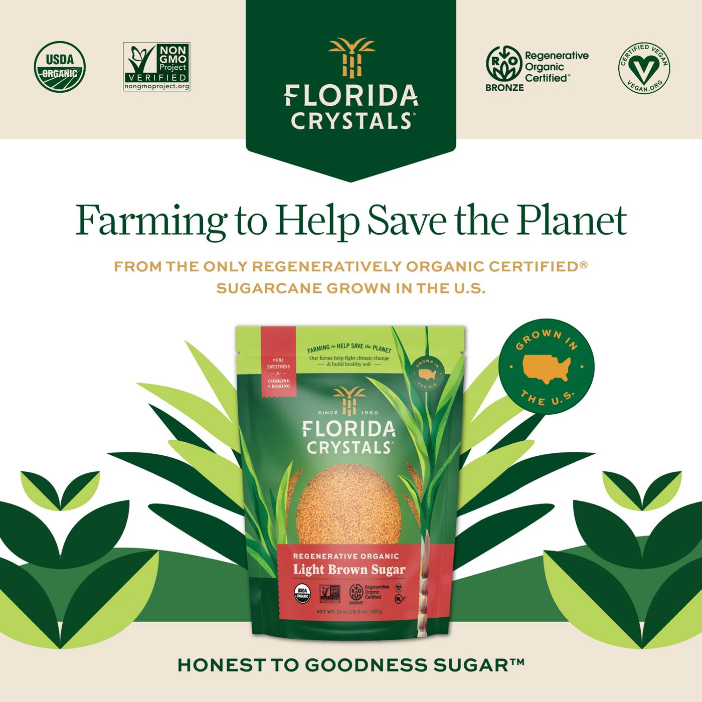 Florida Crystals Regenerative Organic Light Brown Sugar; image 4 of 5