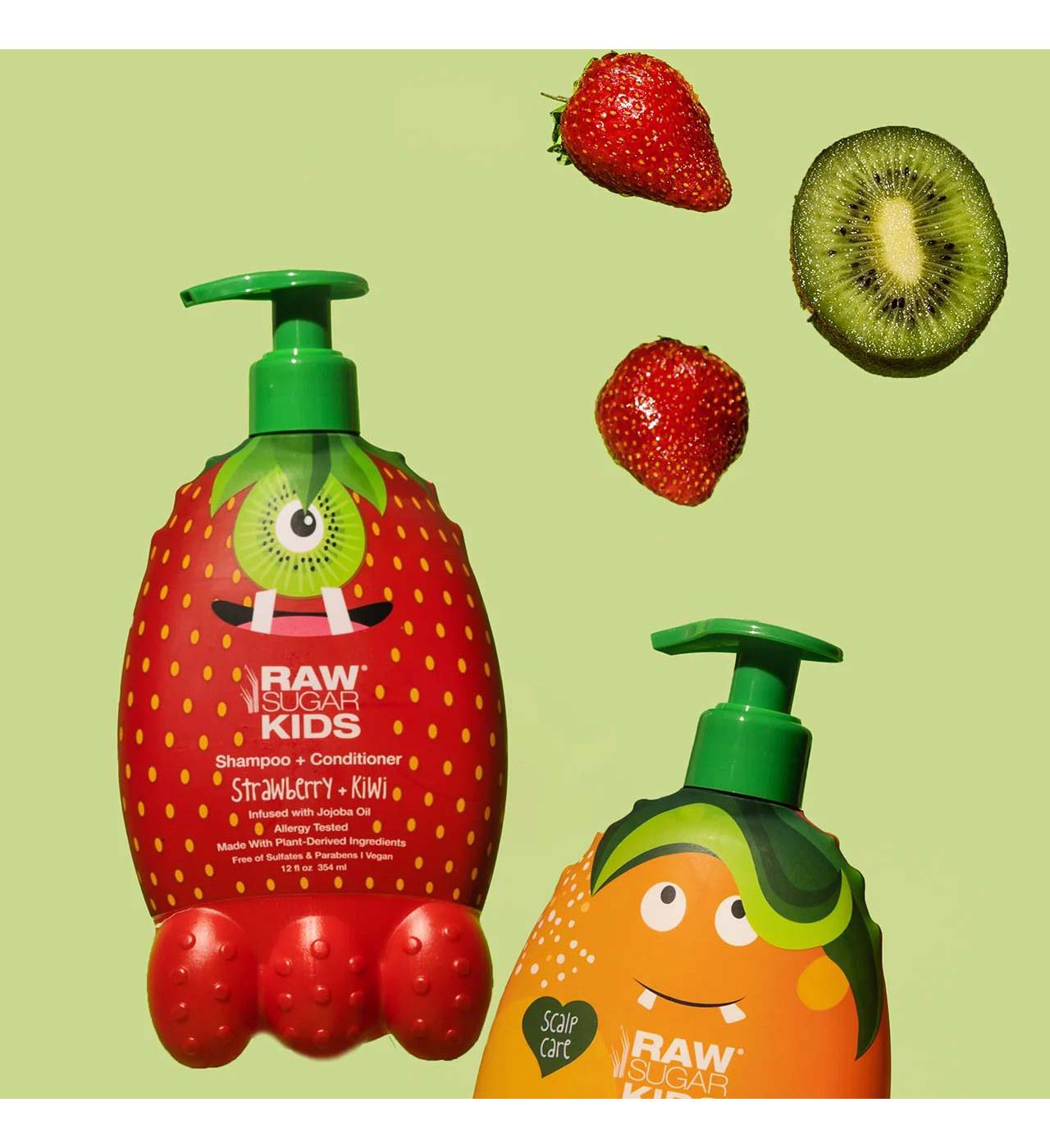 Raw Sugar Kids Vegan Shampoo + Conditioner - Strawberry + Kiwi; image 6 of 6