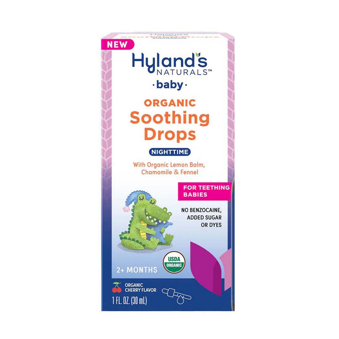 Hyland's Naturals Baby Organic Soothing Drops Nighttime - Cherry; image 1 of 3