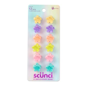Scunci Kids Pastel Mini Flower Claw Hair Clips - Variety Pack