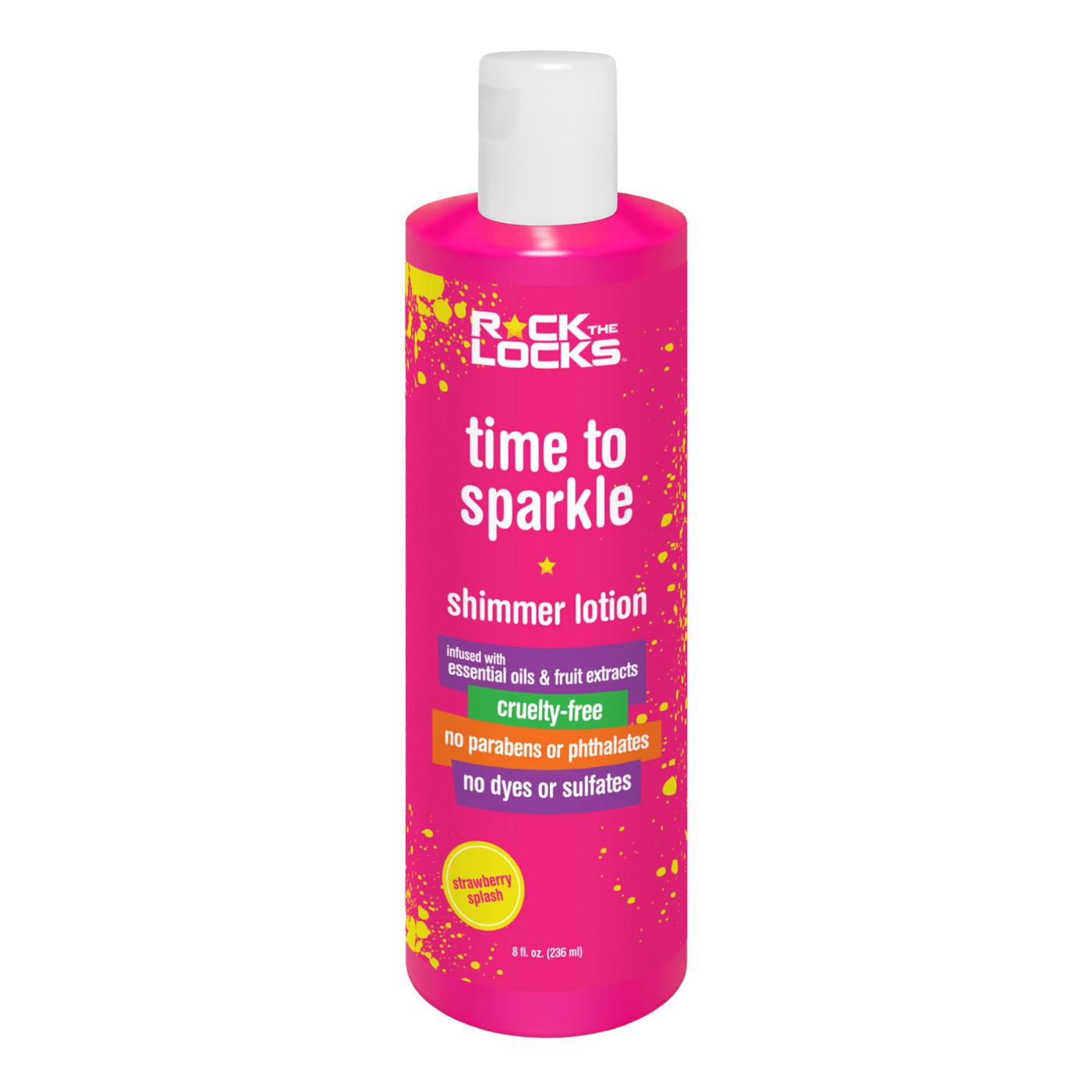 Rock The Locks Shimmer Lotion - Strawberry Splash; image 1 of 2