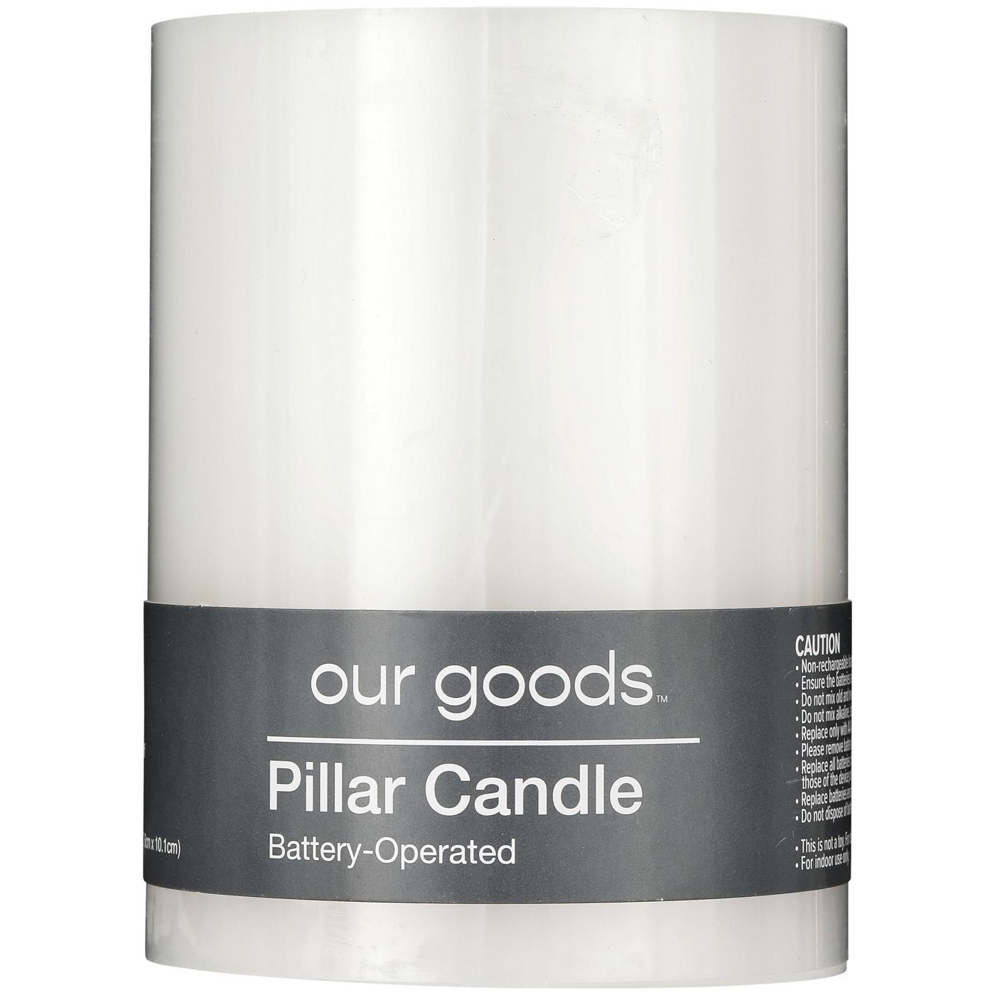 our goods LED Pillar Candle; image 2 of 2