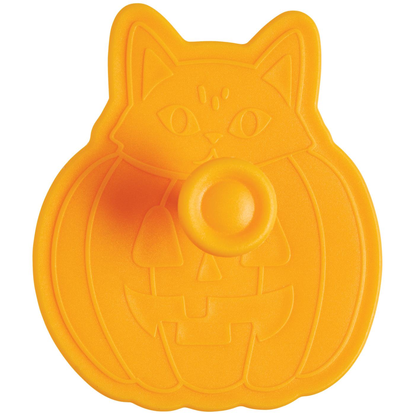 Destination Holiday Halloween Jack-O-Lantern Cat Cookie Stamper - Orange; image 1 of 2