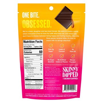 SkinnyDipped Dark Chocolate Salted Caramel Bites