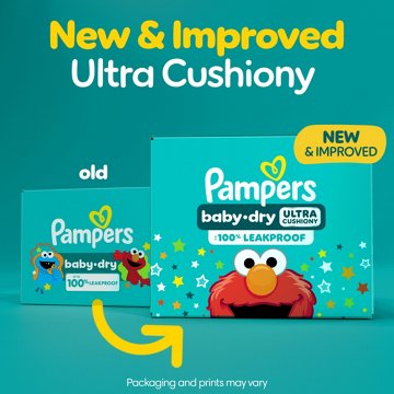 Pampers Baby Dry Ultra Cushiony Diapers - Size 7 (26-50 lbs)