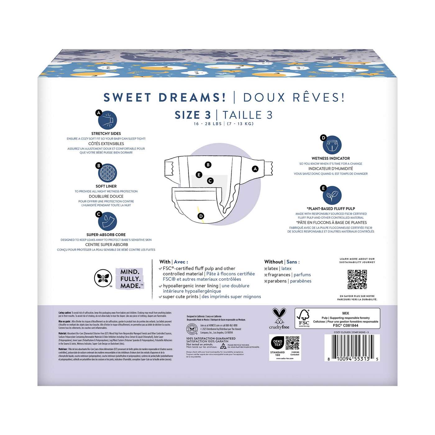 The Honest Company Clean Conscious Diapers Overnight Club Box - Size 3, 2 Print Pack; image 2 of 5